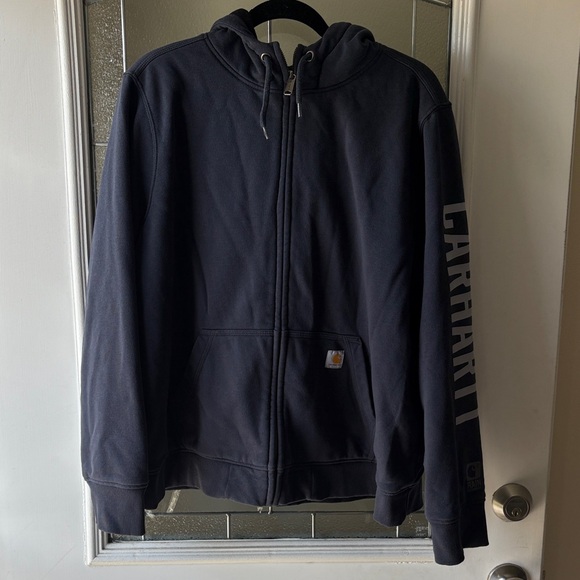 Carhartt navy blue Zip-Up Sweater preloved - Picture 1 of 8